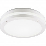 Plafonnier LED - Lumière de Salle de Bain - Trion Keraly - En Saillie Rond - Étanche - 12W - Blanc Chaud 3000K - Mat Blanc - Plastique