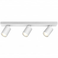 Spot de plafond LED - Brinton Betin - Douille GU10 - 3-lumières - Rond - Mat Blanc - Inclinable - Aluminium - Philips - CorePro 827 36D - 10.5W - Blanc Chaud 2700K