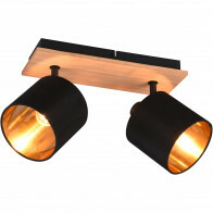 Spot de plafond LED - Éclairage de Plafond - Trion Torry - Douille E14 - 2-lumières - Rectangle - Mat Brun - Aluminium