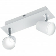 Spot de plafond LED - Trion Narca - 12W - Blanc Chaud 3000K - 2-lumières - Rectangle - Mat Blanc - Aluminium
