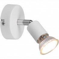 Spot Applique LED - Trion Pamo - Douille GU10 - 1-lumière - Rond - Mat Blanc - Aluminium