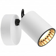 Spot Applique LED - Trion Pirlo - Douille GU10 - 1-lumière - Rond - Mat Blanc - Aluminium