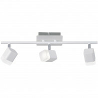 Spot de plafond LED - Trion Ribon - 12W - Blanc Chaud 3000K - 3-lumières - Rectangle - Mat Blanc - Aluminium