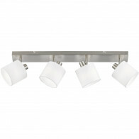 Spot de plafond LED - Éclairage de Plafond - Trion Torry - Douille E14 - 4-lumières - Rectangle - Mat Nickel - Aluminium
