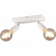 Spot de plafond LED - Trion Zuncka - Douille E27 - 2-lumières - Rectangle - Mat Blanc - Aluminium
