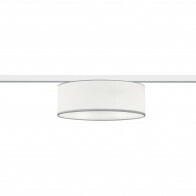 Éclairage sur rail LED - Lampe de Plafond - Éclairage de Plafond - Trion Dual Hotia - 2 Phases - Douille E27 - Rond - Mat Blanc - Textile