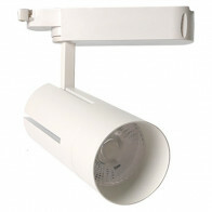 Éclairage sur rail LED - Spot sur Rail - Facto - 30W 1 Phase - Rond - Couleur de lumière ajustable - Mat Blanc Aluminium