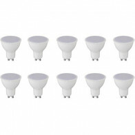 Pack de 10 Spots LED - Aigi - Douille GU10 - 6W - Blanc Froid 6400K