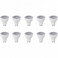 Pack de 10 Spots LED - Douille GU10 - Dimmable - 6W - Blanc Neutre 4200K