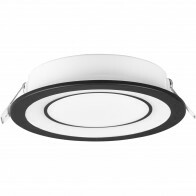 Spot LED - Spot Encastré - Trion Cynomi - 10W - Blanc Chaud 3000K - Rond - Mat Noir - Plastique - Ø140mm