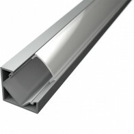 Profilé d'Angle pour Bande LED - Velvalux Profi - Aluminium Argenté - 1 Mètre - 18.5x18.5mm - Profilé d'angle