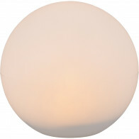 Lampe de Table LED à Énergie Solaire - Trion Mallo XL - Capteur Jour/Nuit - 5W - Blanc Chaud 3000K - RGBW - Étanche aux Éclaboussures IP44 - Rond - Mat Blanc - Plastique