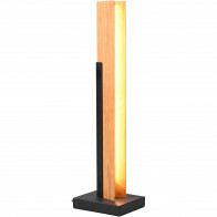 Lampe de Table LED - Éclairage de Table - Trion Kamilia - 8W - Blanc Chaud 3000K - Dimmable - Rectangle - Mat Noir - Aluminium