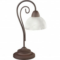 Lampe de Table LED - Éclairage de Table - Trion Kantra - Douille E14 - Rond - Couleur Rouille - Aluminium