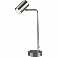 Lampe de bureau LED - Éclairage de Table - Trion Milona - Douille GU10 - Rond - Mat Nickel - Aluminium