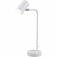Lampe de bureau LED - Éclairage de Table - Trion Milona - Douille GU10 - Rond - Mat Blanc - Aluminium