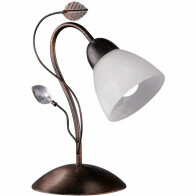 Lampe de bureau LED - Éclairage de Table - Trion Trada - Douille E14 - Rond - Rouille Antique - Aluminium