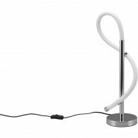 Lampe de table LED - Trion Argino - 10.5W - Blanc naturel 4000K - Dimmable - Chrome - Métal