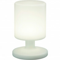 Lampe de Table LED - Trion Barbary - Rond - Blanc - Plastique - Étanche aux Éclaboussures - Rechargeable par USB