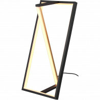 Lampe de Table LED - Trion Ediyon - 9W - Couleur de lumière ajustable - Dimmable - Rectangle - Mat Noir - Aluminium