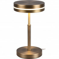 Lampe de Table LED - Trion Franco - 6W - Blanc Chaud 3000K - Rond - Bronze Ancien - Aluminium