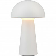 Lampe de Table LED - Éclairage de Table - Trion Lenio - 2W - Blanc Chaud 3000K - Dimmable - Rechargeable par USB - Étanche aux Éclaboussures IP44 - Rond - Mat Blanc - Plastique