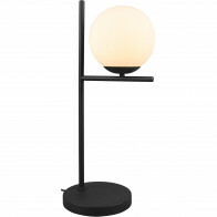 Lampe de Table LED - Trion Pora - Douille E14 - Rond - Mat Noir - Aluminium