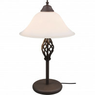 Lampe de Table LED - Trion Rustina - Douille E14 - 2-lumières - Rond - Couleur Rouille - Aluminium