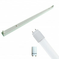 Réglette LED avec Tube T8 Incl. Starter - Aigi Dybolo - 120cm Simple - 16W - Blanc Froid 6400K - Indice de Protection IP20