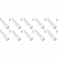 Pack de 10 Tubes LED T8 avec Starter - 60cm 8W - Blanc Froid 6400K