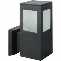 Éclairage de Jardin LED - Lumière Extérieure - Kavy 2 - Mur - Aluminium Mat Noir - E27 - Carré
