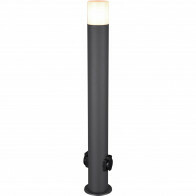 Éclairage de Jardin LED - Lampe d'Extérieur Debout avec Prise - Trion Hosina XL - Douille E27 - Étanche aux Éclaboussures IP44 - Mat Anthracite - Aluminium