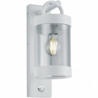 Éclairage de Jardin LED avec Détecteur de Mouvement - Lampe murale extérieure - Trion Semby - Douille E27 - Étanche aux Éclaboussures IP44 - Mat Blanc - Aluminium