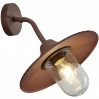 Éclairage de Jardin LED - Lampe de Jardin - Trion Brenionty - Mur - Douille E27 - Couleur Rouille - Aluminium