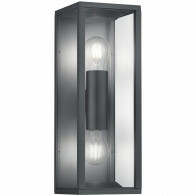 Éclairage de Jardin LED - Lampe de Jardin - Trion Garinola - Mur - Douille E27 - 2-lumières - Mat Anthracite - Aluminium