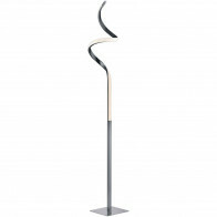 Lampadaire LED - Trion Corcy - 11W - Blanc Chaud 3000K - Dimmable - Rond - Mat Nickel - Aluminium