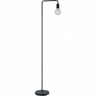 Lampadaire LED - Trion Dolla - Douille E27 - 1-lumière - Rond - Mat Noir - Aluminium