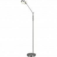 Lampadaire LED - Trion Franco - 6.5W - Couleur de lumière ajustable - Dimmable - Rond - Mat Nickel - Aluminium