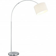 Lampadaire LED - Trion Hotia - Douille E27 - Réglable - Rond - Mat Blanc - Aluminium