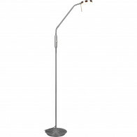 Lampadaire LED - Trion Monzino - 12W - Couleur de lumière ajustable - Dimmable - Rond - Mat Nickel - Aluminium