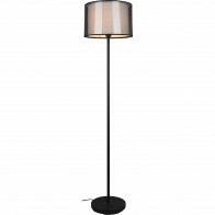 Lampadaire LED - Éclairage de sol - Trion Bidon - Douille E27 - 1-lumière - Rond - Mat Noir - Aluminium - Jusqu'à 40W