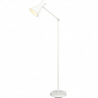 Lampadaire LED - Éclairage de sol - Trion Ewomi - Douille E27 - Rond - Mat Blanc - Aluminium