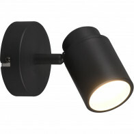 Spot Applique LED - Trion Artion - Douille GU10 - Étanche aux Éclaboussures IP44 - Rond - Mat Noir - Aluminium