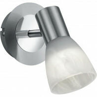 Spot Applique LED - Trion Levino - Douille E14 - Blanc Chaud 3000K - Rond - Mat Nickel - Aluminium