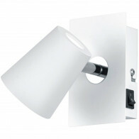 Spot Applique LED - Trion Narca - 6W - Blanc Chaud 3000K - 1-lumière - Carré - Mat Blanc - Aluminium