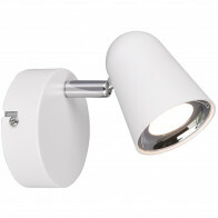 Spot Applique LED - Trion Toluno - 3W - Blanc Chaud 3000K - 1-lumière - Rond - Mat Blanc - Plastique