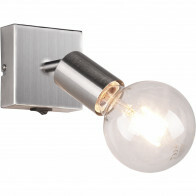 Spot Applique LED - Trion Zuncka - Douille E27 - Carré - Mat Nickel - Aluminium