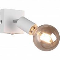 Spot Applique LED - Trion Zuncka - Douille E27 - Carré - Mat Blanc - Aluminium