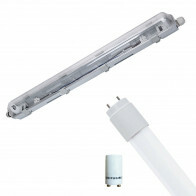 Réglette étanche LED avec tube T8 - Velvalux Strela - 60cm - Simple - Connectable - Étanche IP65 - 8W - Blanc Froid/Clair 6400K