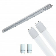 Réglette étanche LED avec tubes T8 - Velvalux Strela - 150cm - Double - Connectable - Étanche IP65 - 44W - Blanc Naturel 4200K